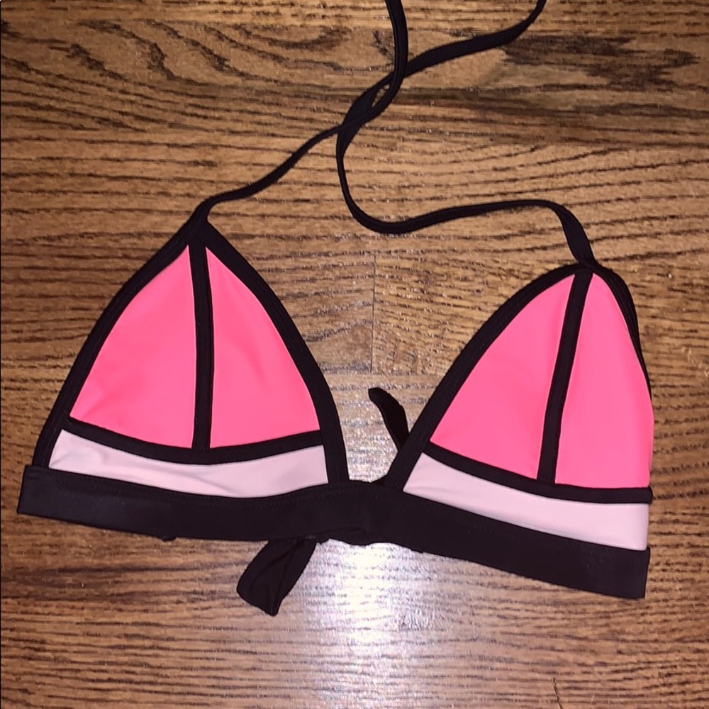 Xhilaration pink triangle bikini top size xs